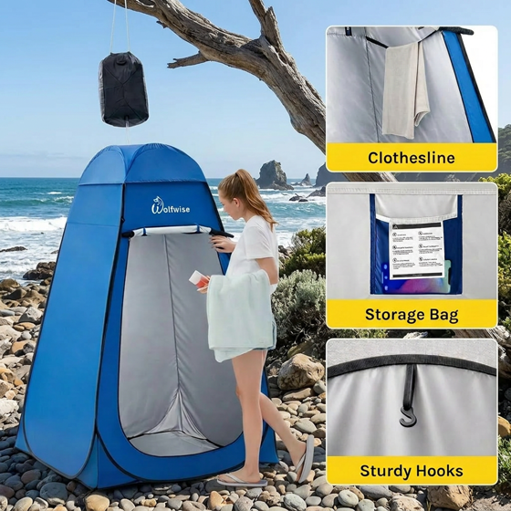 Norcho Pop Up Changing Tent for Beach Camping, Portable Shower Privacy Shelter Instant, 6.2-6.9ft High