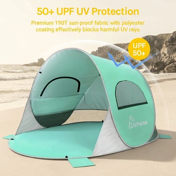 Norcho 79x49x38" Pop Up Beach Tent UPF50+ Sun Shelter, Instant Shad