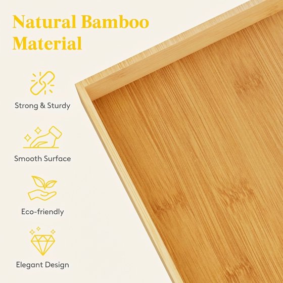 Norcho Adjustable Bamboo Drawer Organizers with 12 Inserts, Stackable Storage Boxes, 10-Pack for Kitchen, Bathroom, Office, Vanity