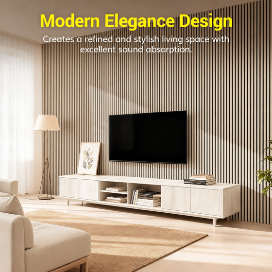 2-Piece Wood Wall Panels for Interior Wall Decor, 47.2" x 23.6" Soundproof Acoustic Wall Panels, Walnut