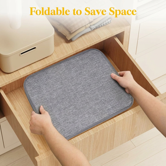 Norcho 100L Tall Collapsible Laundry Hamper with Handles, Foldable Portable Clothes Basket for Dorm Bathroom, Light Gray