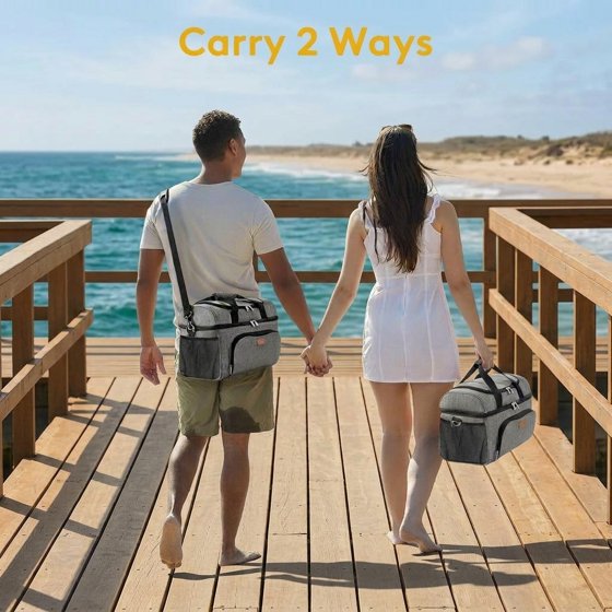 Norcho Insulated Cooler Bag 32-48 Can Leakproof Beach Cooler, Lightweight Double Layer Soft Ice Chest