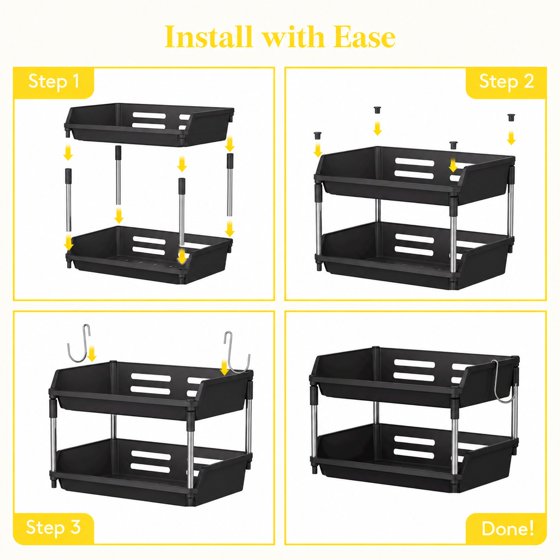 Norcho 2 Tier Fruit Basket for Kitchen Counter with Banana Hanger, Fruit Bowl and Vegetable Storage Stand Organizer for Bread, Snacks and Produce