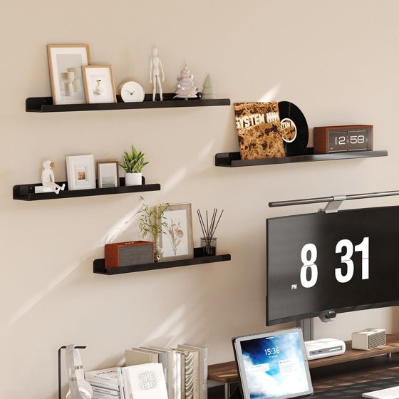 Photo Display Shelves 2 Pack, 36" Wall Mounted Floating Shelf for Décor, Bedroom Storage Organizer, Mother’s Day Gift
