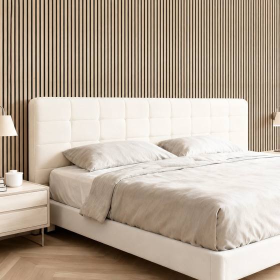 2-Piece Wood Wall Panels for Interior Wall Decor, 47.2" x 23.6" Soundproof Acoustic Wall Panels, Walnut