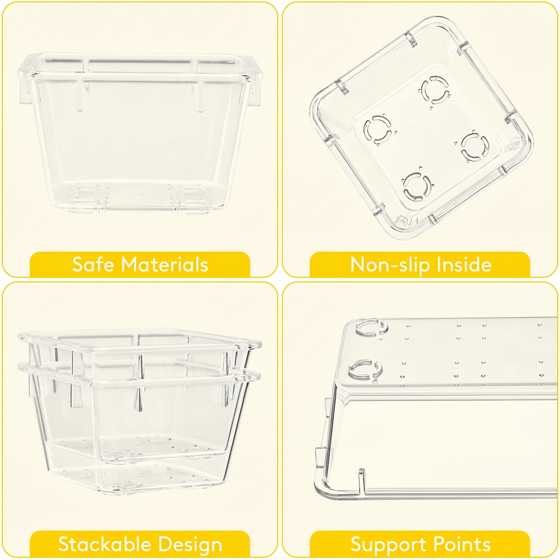 Norcho 16 PCS Clear Plastic Drawer Organizer Set, Desk Dividers Trays, Storage Bins for Makeup Jewelry Gadgets, Bedroom Bathroom Office