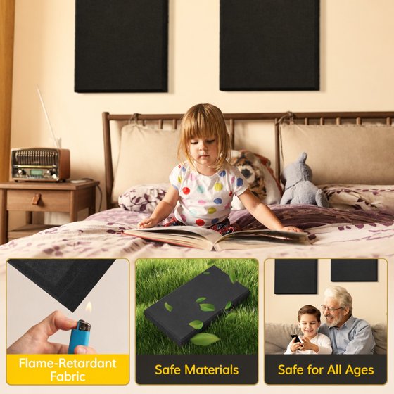 Norcho Large Fiberglass Acoustic Panels 39.4" x 19.7" x 1.6", Sound Proof Wall Panels, Sound Absorbing Acoustic Panels for Interior Wall Decor, Studio, Living Room, Theater, Ocean Blue