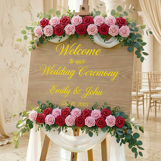 Norcho 25 Pcs Blush Foam Roses Artificial Flowers Stems, Real Looking Fake for DIY Wedding Bouquets Centerpieces Valentine Decor