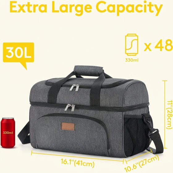 Norcho Insulated Cooler Bag 32-48 Can Leakproof Beach Cooler, Lightweight Double Layer Soft Ice Chest