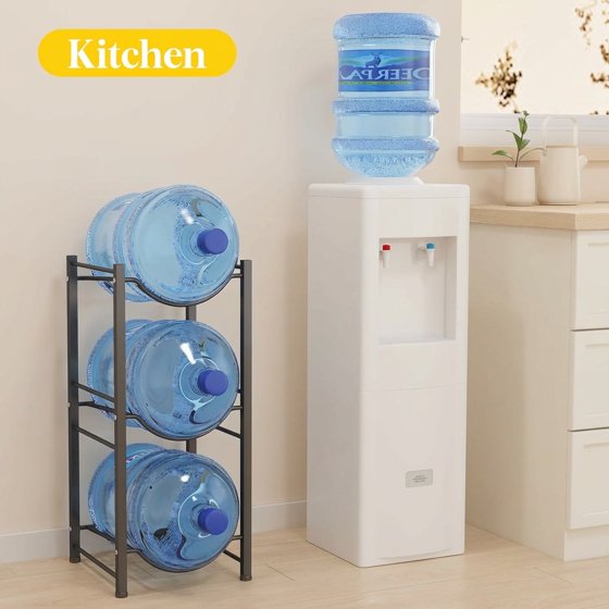 Norcho 5 Gallon Water Jug Holder, 3 Tier Water Bottle Stand with 3 Slots, Heavy Duty Water Dispenser Rack for Home and Office