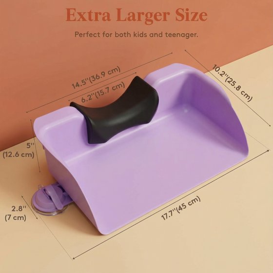 Hair Wash Basin for Kids, Portable Shampoo Bowl, Hair Washing Tray for Sink at Home, Hair Washing Station, Grape Purple