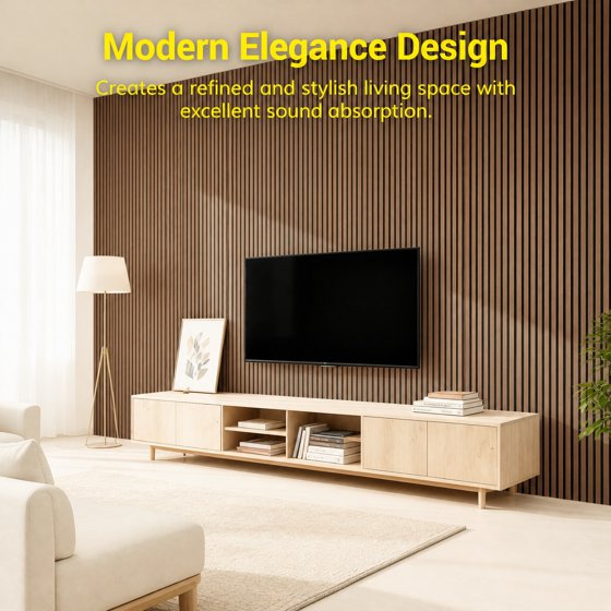 10-Piece Wood Wall Panels for Interior Wall Decor, 47.2" x 23.6" Soundproof Acoustic Wall Panels, Brown
