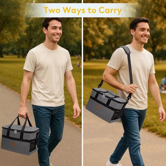 Norcho Collapsible Insulated Cooler Bag 30-60 Cans, Leakproof Portable Soft Tote for Camping BBQ Outdoor