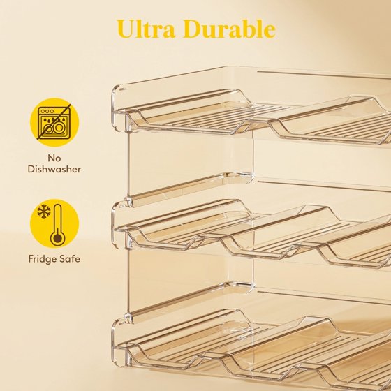 Norcho Stackable Water Bottle Organizer Cabinet, Extra Large Holder for 11 Bottles, Pantry Fridge Wine Rack Storage