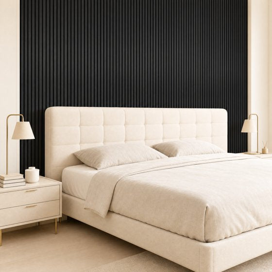 4-Piece Wood Wall Panels for Interior Wall Decor, 47.2" x 23.6" Soundproof Acoustic Wall Panels, Black