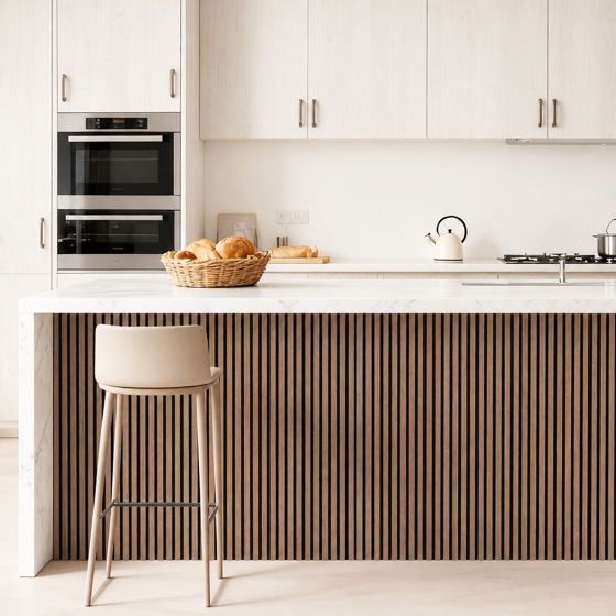 2-Piece Wood Wall Panels for Interior Wall Decor, 47.2" x 23.6" Soundproof Acoustic Wall Panels, Brown