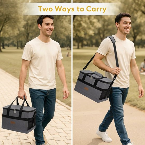 Norcho Collapsible Insulated Cooler Bag 30-60 Cans, Leakproof Portable Soft Tote for Camping BBQ Outdoor