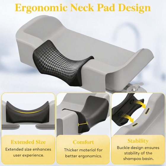 Hair Wash Basin for Kids, Portable Shampoo Bowl, Hair Washing Tray for Sink at Home, Hair Washing Station, Silver Gray