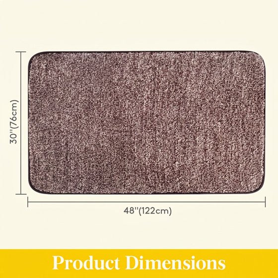 Norcho 48x30" Water Absorbent Front Door Mat, Low Profile Non Slip Rubber Indoor Entrance Rug Dirt Trapper, Coffee Brown