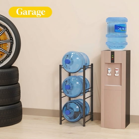 Norcho 5 Gallon Water Jug Holder, 3 Tier Water Bottle Stand with 6 Slots, Heavy Duty Water Dispenser Rack for Home and Office