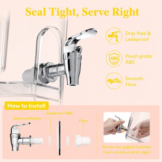 Norcho 3.1 Gallon Drink Dispenser for Parties with Stand and Ice Core, Clear Plastic Beverage Dispenser with Spigot for Juice, Tea, Soda, BPA-Free Lemonade Water Pitcher for Fridge and Events