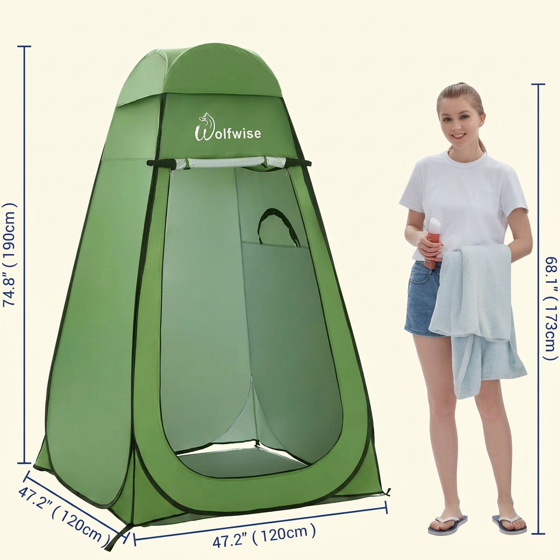 Norcho Pop Up Changing Tent for Beach Camping, Portable Shower Privacy Shelter Instant, 6.2-6.9ft High