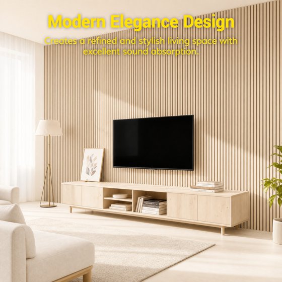 4-Piece Wood Wall Panels for Interior Wall Decor, 47.2" x 23.6" Soundproof Acoustic Wall Panels, Walnut