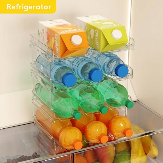 Norcho Stackable Water Bottle Organizer Cabinet, Extra Large Holder for 11 Bottles, Pantry Fridge Wine Rack Storage