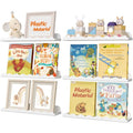 Floating Book Shelves 6 Pack, 15"×3.4" White Cloud Plastic Wall Shelf for Kids Bedroom, Hanging Bookshelf Rack for Baby, Toddler, Children Room Decor, Mother’s Day Gift Idea