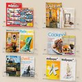 Magazine Rack Wall Mounted 6 Pack, 15" Clear Acrylic Nursery Bookshelf, Kids Floating Shelves Picture Display Racks for Baby, Toddler, Children Bedroom Living Room Decor, Mother’s Day Gift Idea