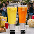 Norcho 1.7 Gallon Drink Dispenser with Stand 2-Pack, 6L Clear Beverage Dispenser with Spigot for Parties, Plastic Juice Container for Tea, Soda, Lemonade, Water & Mimosa Bar