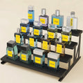 Wooden Cologne Stand, 14" Perfume Shelf and Organizer, Anti-Slip Cologne Shelf, Fragrance Organizer, Black