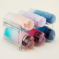 Norcho 2 Tier Stackable Water Bottle Organizer, Cabinet Plastic Holder Fits 6 Bottles 3.8" Dia, Pantry Countertop Cupboard