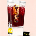 Norcho 3.1 Gallon Drink Dispenser for Parties with Stand and Ice Core, Clear Plastic Beverage Dispenser with Spigot for Juice, Tea, Soda, BPA-Free Lemonade Water Pitcher for Fridge and Events