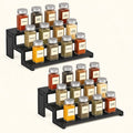 Norcho 3 Tier Spice Rack 2-Pack, 12" Countertop Organizer, Tool-Free Pantry Storage & Display Riser, Kitchen Organizer