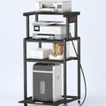 Norcho 4 Tier Printer Stand with 3 Power Outlets, Wheels & Adjustable Storage Shelf, Rolling Printer Cart for Home Office, Shredder, Scanner & Fax Machine, Holds up to 340 lbs, Black