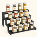 Norcho 4 Tier Spice Rack, 12" Countertop Organizer, Tool-Free Pantry Storage & Display Riser, Kitchen Organizer