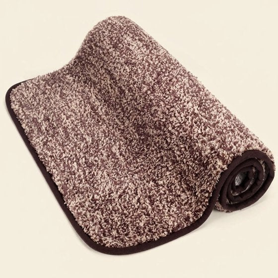 Norcho 48x30" Water Absorbent Front Door Mat, Low Profile Non Slip Rubber Indoor Entrance Rug Dirt Trapper, Coffee Brown