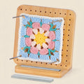 Norcho 5.9" Bamboo Crochet Blocking Board with 10 Pegs, Granny Square Mats for Knitting and Crocheting Projects (5.0) | 1 rating