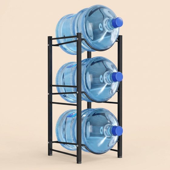 Norcho 5 Gallon Water Jug Holder, 3 Tier Water Bottle Stand with 3 Slots, Heavy Duty Water Dispenser Rack for Home and Office