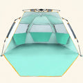 Norcho 85x45x49" Instant Beach Tent with Zip Extendable Porch, Pop Up Sun Shade for 3-4 Person, Mint Green