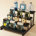 Wooden Cologne Stand, 10" Perfume Shelf and Organizer, Anti-Slip Cologne Shelf, Fragrance Organizer, Black