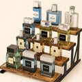 Wooden Cologne Stand, 10" Perfume Shelf and Organizer, Anti-Slip Cologne Shelf, Fragrance Organizer, Brown