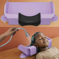 Hair Wash Basin for Kids, Portable Shampoo Bowl, Hair Washing Tray for Sink at Home, Hair Washing Station, Grape Purple