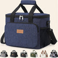 Norcho Insulated Lunch Bag Soft Cooler Tote for Adults, Dark Blue 12-Can 9L