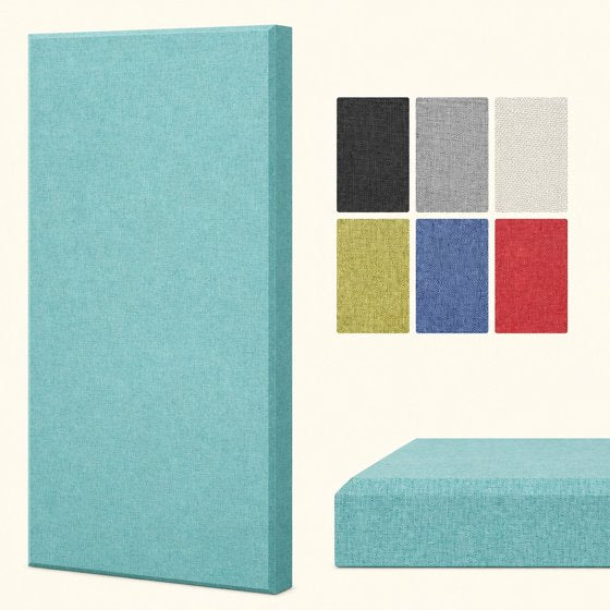 Norcho Large Fiberglass Acoustic Panels 39.4" x 19.7" x 1.6", Sound Proof Wall Panels, Sound Absorbing Acoustic Panels for Interior Wall Decor, Studio, Living Room, Theater, Turquoise