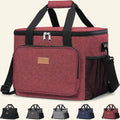 Norcho Large Insulated Lunch Bag Soft Cooler Tote for Adults, Burgundy 40-Can 24L