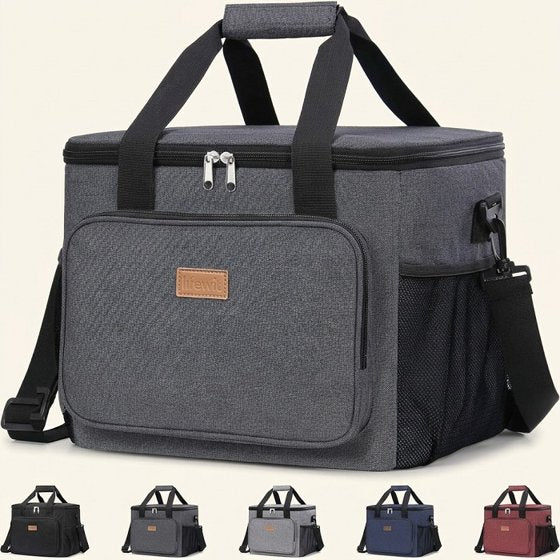 Norcho Large Insulated Lunch Bag Soft Cooler Tote for Adults, Dark Gray 40-Can 24L