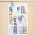 Norcho Mesh Shower Caddy, 7-Pocket Hanging Shower Organizer with Quick-Dry Mesh, Portable Bathroom Storage for Soap, Shampoo, and Toiletries, White, 1-Pack