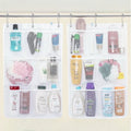 Norcho Mesh Shower Caddy, 7-Pocket Hanging Shower Organizer with Quick-Dry Mesh, Portable Bathroom Storage for Soap, Shampoo, and Toiletries, White, 2-Pack